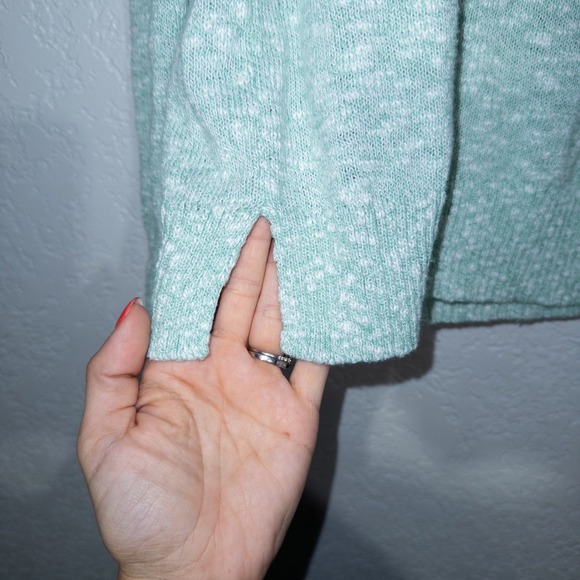 New J. Crew Frosted‎ Seaweed Green Crewneck Beach Sweater Size Large - Picture 7 of 9